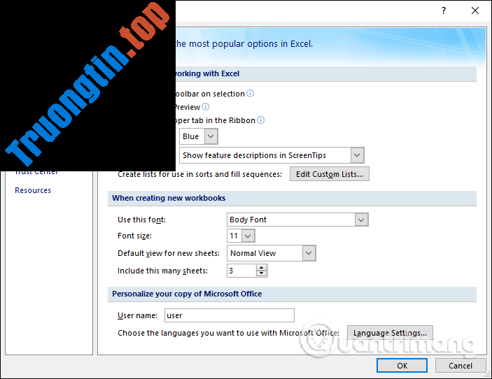 MS&nbsp;Excel&nbsp;2007&nbsp;-&nbsp;Bài&nbsp;2:&nbsp;Tùy&nbsp;chỉnh&nbsp;trong&nbsp;Excel