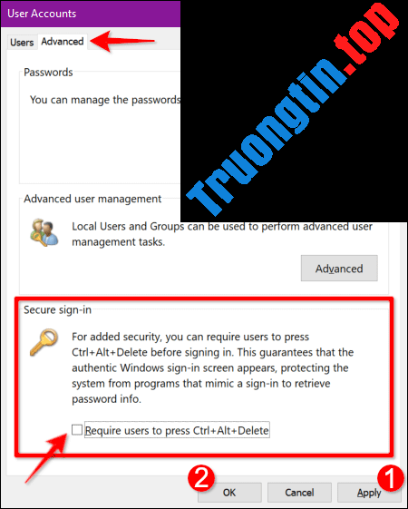 Cách&nbsp;bật&nbsp;hoặc&nbsp;tắt&nbsp;Secure&nbsp;Sign-In&nbsp;trên&nbsp;Windows&nbsp;10