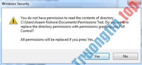 Hướng dẫn sửa lỗi Access Denied trong quá trình truy cập file hoặc thư mục trên Windows