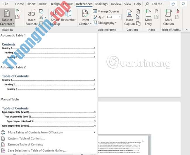 10 mẫu mục lục ấn tượng cho Microsoft Word