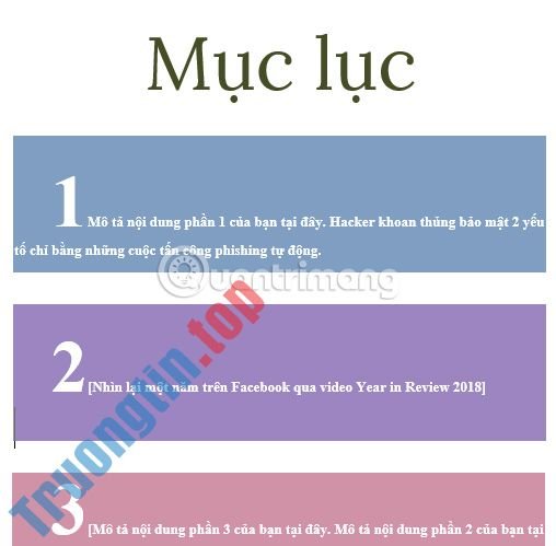 10&nbsp;mẫu&nbsp;mục&nbsp;lục&nbsp;ấn&nbsp;tượng&nbsp;cho&nbsp;Microsoft&nbsp;Word