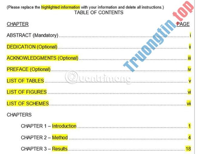 10&nbsp;mẫu&nbsp;mục&nbsp;lục&nbsp;ấn&nbsp;tượng&nbsp;cho&nbsp;Microsoft&nbsp;Word