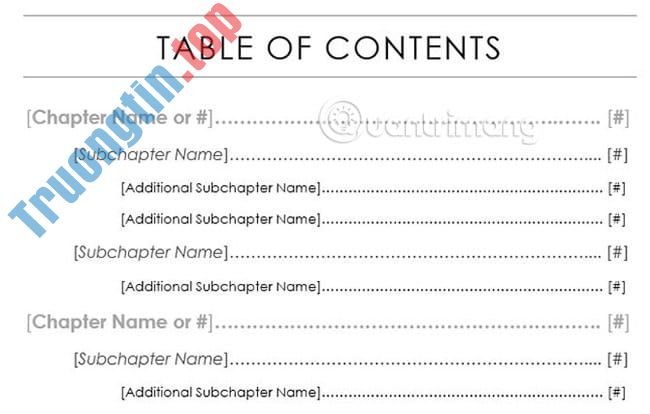 10&nbsp;mẫu&nbsp;mục&nbsp;lục&nbsp;ấn&nbsp;tượng&nbsp;cho&nbsp;Microsoft&nbsp;Word