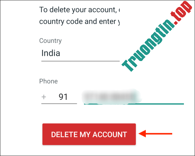 Cách&nbsp;xóa&nbsp;tài&nbsp;khoản&nbsp;WhatsApp