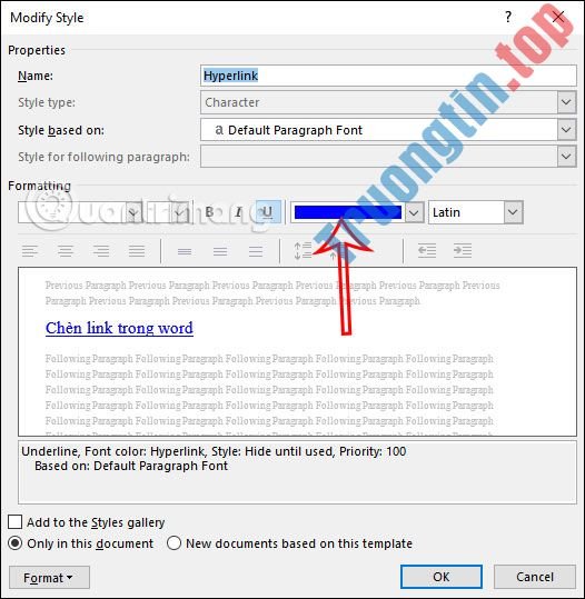Cách&nbsp;chỉnh&nbsp;định&nbsp;dạng&nbsp;Hyperlink&nbsp;trong&nbsp;Word