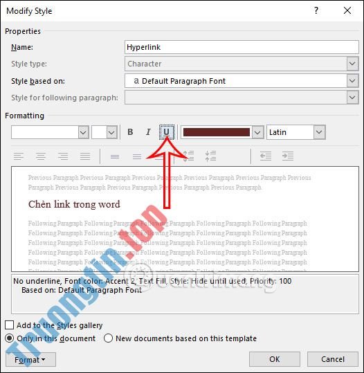Cách&nbsp;chỉnh&nbsp;định&nbsp;dạng&nbsp;Hyperlink&nbsp;trong&nbsp;Word