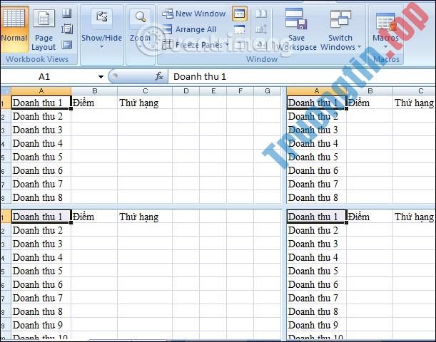 Cách&nbsp;dùng&nbsp;công&nbsp;cụ&nbsp;Split&nbsp;tách&nbsp;bảng&nbsp;dữ&nbsp;liệu&nbsp;Excel