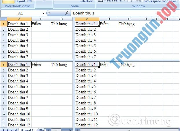 Cách&nbsp;dùng&nbsp;công&nbsp;cụ&nbsp;Split&nbsp;tách&nbsp;bảng&nbsp;dữ&nbsp;liệu&nbsp;Excel