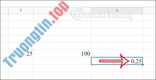Cách&nbsp;tính&nbsp;phần&nbsp;trăm&nbsp;(%)&nbsp;trong&nbsp;Google&nbsp;Sheets