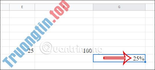 Cách&nbsp;tính&nbsp;phần&nbsp;trăm&nbsp;(%)&nbsp;trong&nbsp;Google&nbsp;Sheets