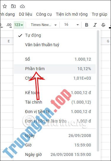 Cách&nbsp;tính&nbsp;phần&nbsp;trăm&nbsp;(%)&nbsp;trong&nbsp;Google&nbsp;Sheets