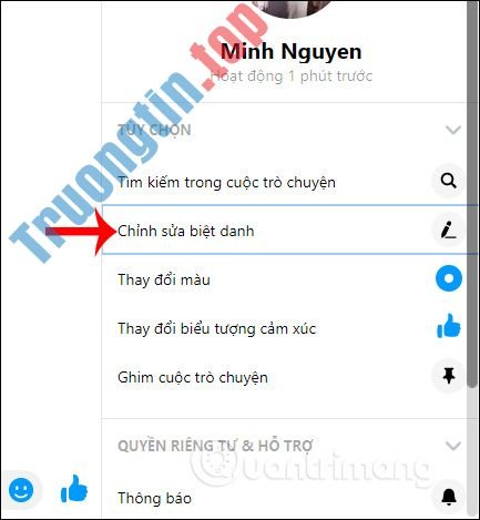 Cách&nbsp;đặt&nbsp;biệt&nbsp;danh&nbsp;trên&nbsp;Messenger&nbsp;điện&nbsp;thoại,&nbsp;máy&nbsp;tính