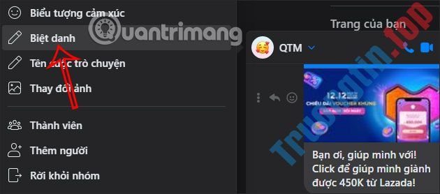 Cách&nbsp;đặt&nbsp;biệt&nbsp;danh&nbsp;trên&nbsp;Messenger&nbsp;điện&nbsp;thoại,&nbsp;máy&nbsp;tính