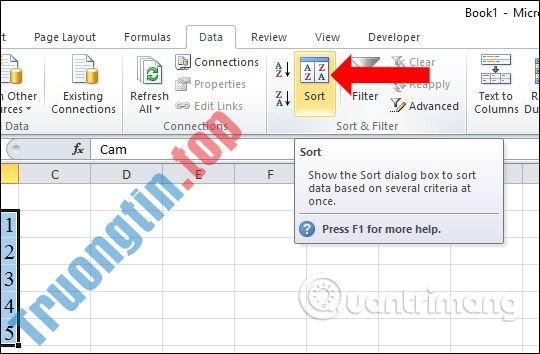 Cách&nbsp;đảo&nbsp;ngược&nbsp;dữ&nbsp;liệu&nbsp;trong&nbsp;cột&nbsp;trên&nbsp;Excel