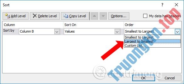 Cách&nbsp;đảo&nbsp;ngược&nbsp;dữ&nbsp;liệu&nbsp;trong&nbsp;cột&nbsp;trên&nbsp;Excel