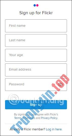 Hướng&nbsp;dẫn&nbsp;đăng&nbsp;ký&nbsp;tài&nbsp;khoản&nbsp;Flickr