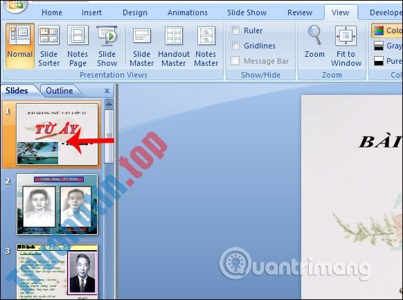 Cách&nbsp;chỉnh&nbsp;hình&nbsp;thu&nbsp;nhỏ&nbsp;slide&nbsp;trong&nbsp;PowerPoint