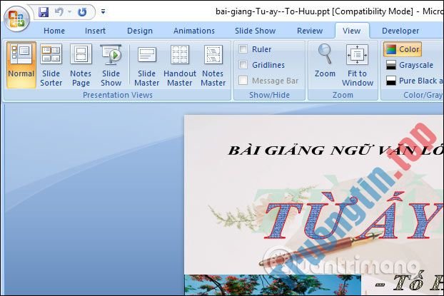 Cách&nbsp;chỉnh&nbsp;hình&nbsp;thu&nbsp;nhỏ&nbsp;slide&nbsp;trong&nbsp;PowerPoint