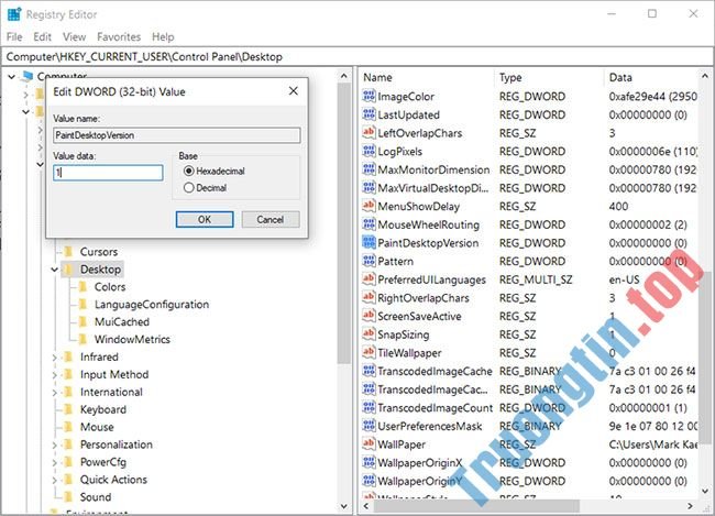 Cách&nbsp;hiển&nbsp;thị&nbsp;vĩnh&nbsp;viễn&nbsp;phiên&nbsp;bản&nbsp;Windows&nbsp;10&nbsp;trên&nbsp;desktop