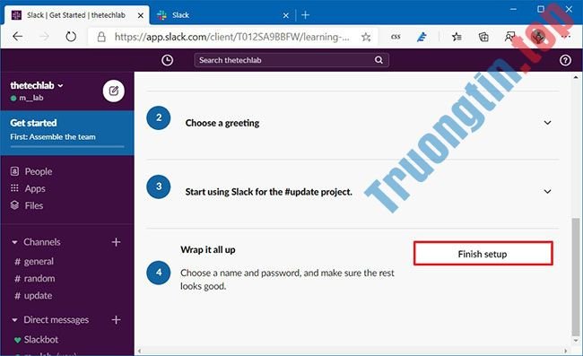 Cách&nbsp;thiết&nbsp;lập&nbsp;tài&nbsp;khoản&nbsp;Slack