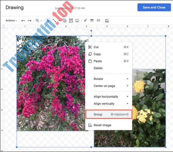 Cách&nbsp;nhóm&nbsp;hình&nbsp;ảnh&nbsp;trong&nbsp;Google&nbsp;Docs