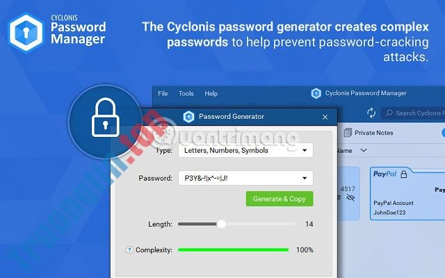 Review trình quản lý mật khẩu Cyclonis Password Manager