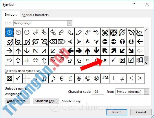 Cách&nbsp;chèn&nbsp;dấu&nbsp;tích&nbsp;vào&nbsp;trong&nbsp;Word
