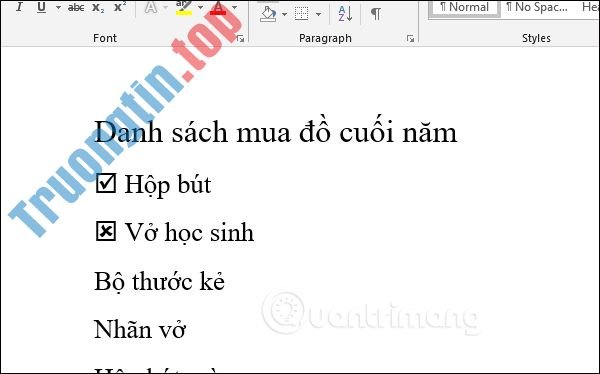 Cách&nbsp;chèn&nbsp;dấu&nbsp;tích&nbsp;vào&nbsp;trong&nbsp;Word