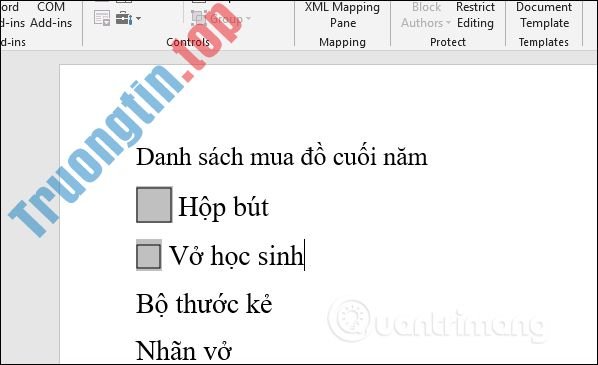 Cách chèn dấu tích vào trong Word