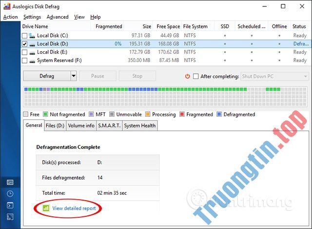 Cách&nbsp;dùng&nbsp;Auslogics&nbsp;Disk&nbsp;Defrag&nbsp;chống&nbsp;phân&nbsp;mảnh&nbsp;ổ&nbsp;cứng