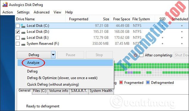 Cách&nbsp;dùng&nbsp;Auslogics&nbsp;Disk&nbsp;Defrag&nbsp;chống&nbsp;phân&nbsp;mảnh&nbsp;ổ&nbsp;cứng
