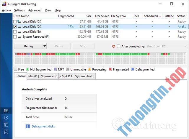 Cách&nbsp;dùng&nbsp;Auslogics&nbsp;Disk&nbsp;Defrag&nbsp;chống&nbsp;phân&nbsp;mảnh&nbsp;ổ&nbsp;cứng