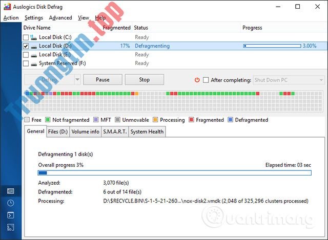 Cách&nbsp;dùng&nbsp;Auslogics&nbsp;Disk&nbsp;Defrag&nbsp;chống&nbsp;phân&nbsp;mảnh&nbsp;ổ&nbsp;cứng
