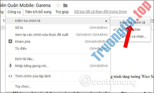 Cách&nbsp;kiểm&nbsp;tra&nbsp;chính&nbsp;tả&nbsp;trên&nbsp;Google&nbsp;Docs