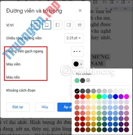 Cách&nbsp;tạo&nbsp;đường&nbsp;viền&nbsp;màu&nbsp;đoạn&nbsp;văn&nbsp;Google&nbsp;Docs