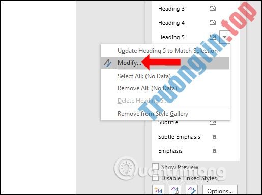 Cách&nbsp;thay&nbsp;đổi&nbsp;kiểu&nbsp;Heading&nbsp;trên&nbsp;Word