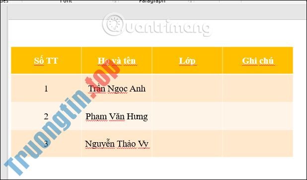 Cách&nbsp;căn&nbsp;giữa&nbsp;ô&nbsp;trong&nbsp;bảng&nbsp;PowerPoint