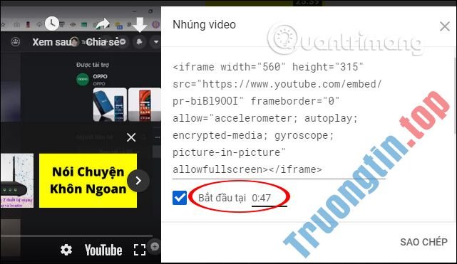 Cách&nbsp;lấy&nbsp;mã&nbsp;nhúng&nbsp;video&nbsp;YouTube&nbsp;để&nbsp;nhúng&nbsp;vào&nbsp;website,&nbsp;blog