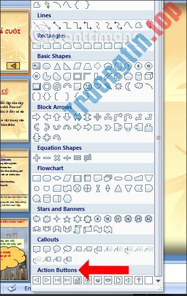 Cách&nbsp;sử&nbsp;dụng&nbsp;nút&nbsp;tác&nbsp;động&nbsp;trên&nbsp;PowerPoint