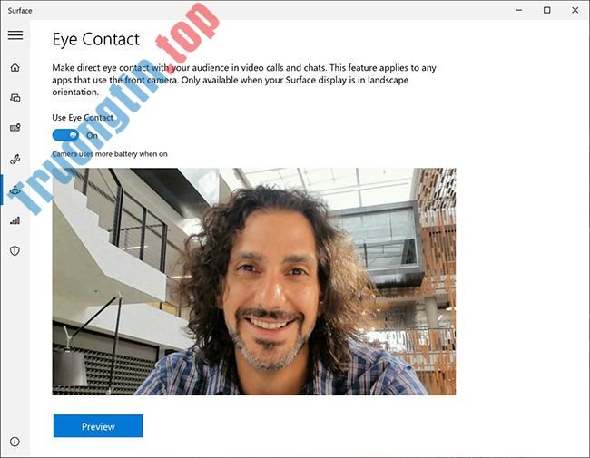 Cách&nbsp;bật&nbsp;Eye&nbsp;Contact&nbsp;cho&nbsp;Surface&nbsp;Pro&nbsp;X&nbsp;trên&nbsp;Windows&nbsp;10