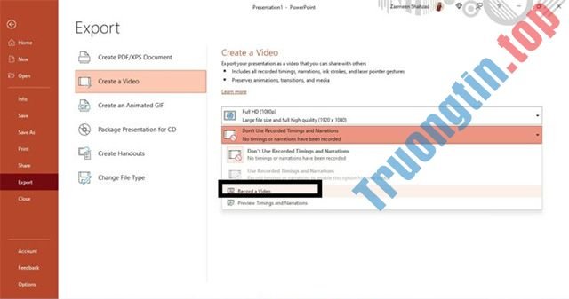 Cách&nbsp;biến&nbsp;trang&nbsp;trình&nbsp;chiếu&nbsp;PowerPoint&nbsp;thành&nbsp;video&nbsp;và&nbsp;thêm&nbsp;bản&nbsp;lồng&nbsp;tiếng