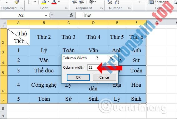 Cách&nbsp;chỉnh&nbsp;kích&nbsp;thước&nbsp;dòng,&nbsp;cột,&nbsp;ô&nbsp;bằng&nbsp;nhau&nbsp;trên&nbsp;Excel