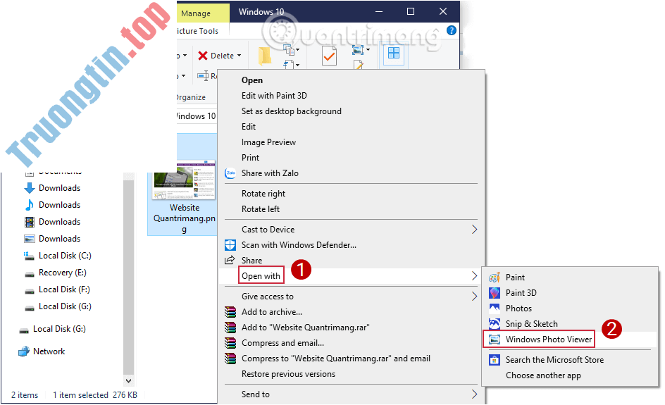 Lấy lại Windows Photo Viewer trên Windows 10 giúp xem ảnh nhanh hơn, Photos chậm quá! 2 Lấy lại Windows Photo Viewer trên Windows 10 giúp xem ảnh nhanh hơn, Photos chậm quá!