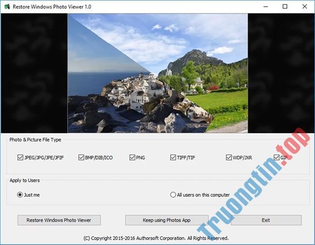 Lấy lại Windows Photo Viewer trên Windows 10 giúp xem ảnh nhanh hơn, Photos chậm quá! 4 Lấy lại Windows Photo Viewer trên Windows 10 giúp xem ảnh nhanh hơn, Photos chậm quá!