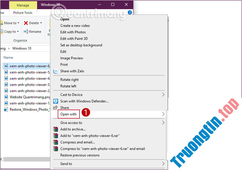 Lấy lại Windows Photo Viewer trên Windows 10 giúp xem ảnh nhanh hơn, Photos chậm quá! 8 Lấy lại Windows Photo Viewer trên Windows 10 giúp xem ảnh nhanh hơn, Photos chậm quá!