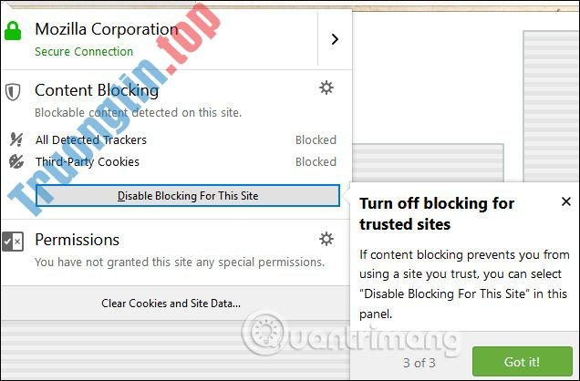 Cách&nbsp;chặn&nbsp;cookie&nbsp;theo&nbsp;dõi&nbsp;trên&nbsp;Firefox