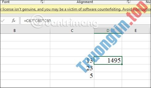 Cách&nbsp;nhân&nbsp;và&nbsp;phép&nbsp;nhân&nbsp;trong&nbsp;Excel