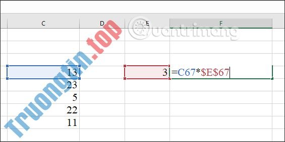 Cách&nbsp;nhân&nbsp;và&nbsp;phép&nbsp;nhân&nbsp;trong&nbsp;Excel