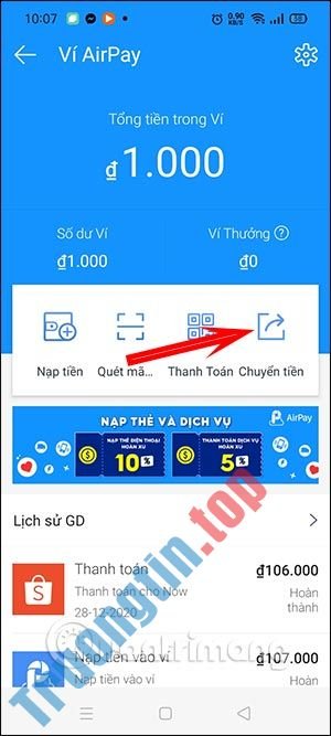 Cách&nbsp;thanh&nbsp;toán&nbsp;hóa&nbsp;đơn&nbsp;trên&nbsp;Shopee&nbsp;từ&nbsp;ví&nbsp;AirPay