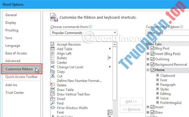 Cách&nbsp;thêm&nbsp;tab&nbsp;Developer&nbsp;vào&nbsp;Ribbon&nbsp;trong&nbsp;Microsoft&nbsp;Word